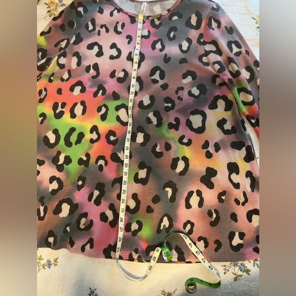 Multicolored Leopard Print Jumper, Long Sleeve, R… - image 4